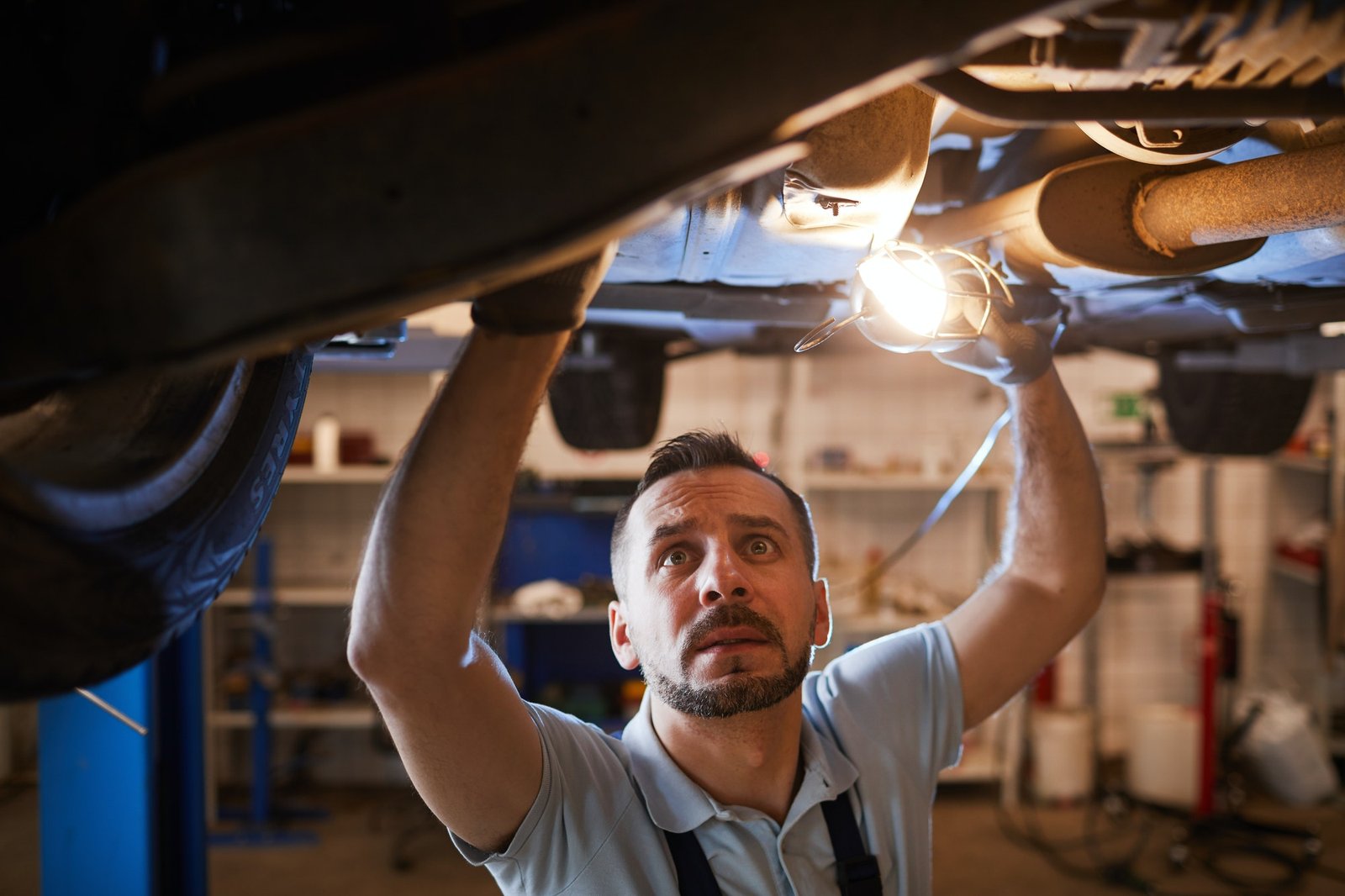 car mechanic working in garage 1